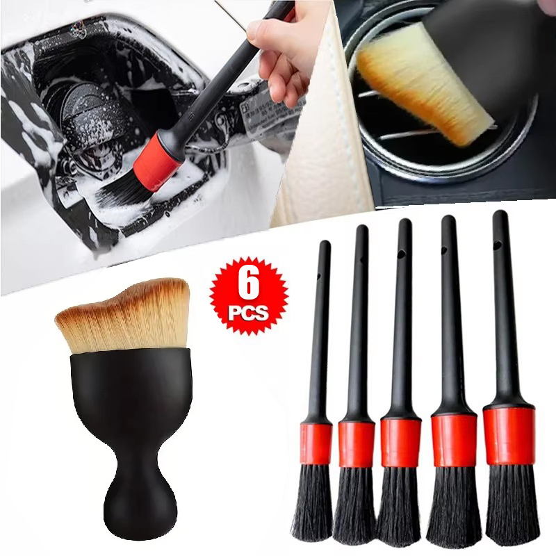 Interior Detailing Kit - 5/6-delige autowas- en interieurreinigingsborstelset voor het